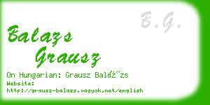 balazs grausz business card